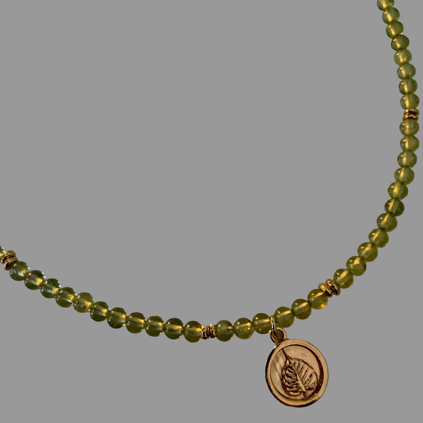 Leaf of Light — Peridot Necklace, 18ct Gold Vermeil- My Archetype