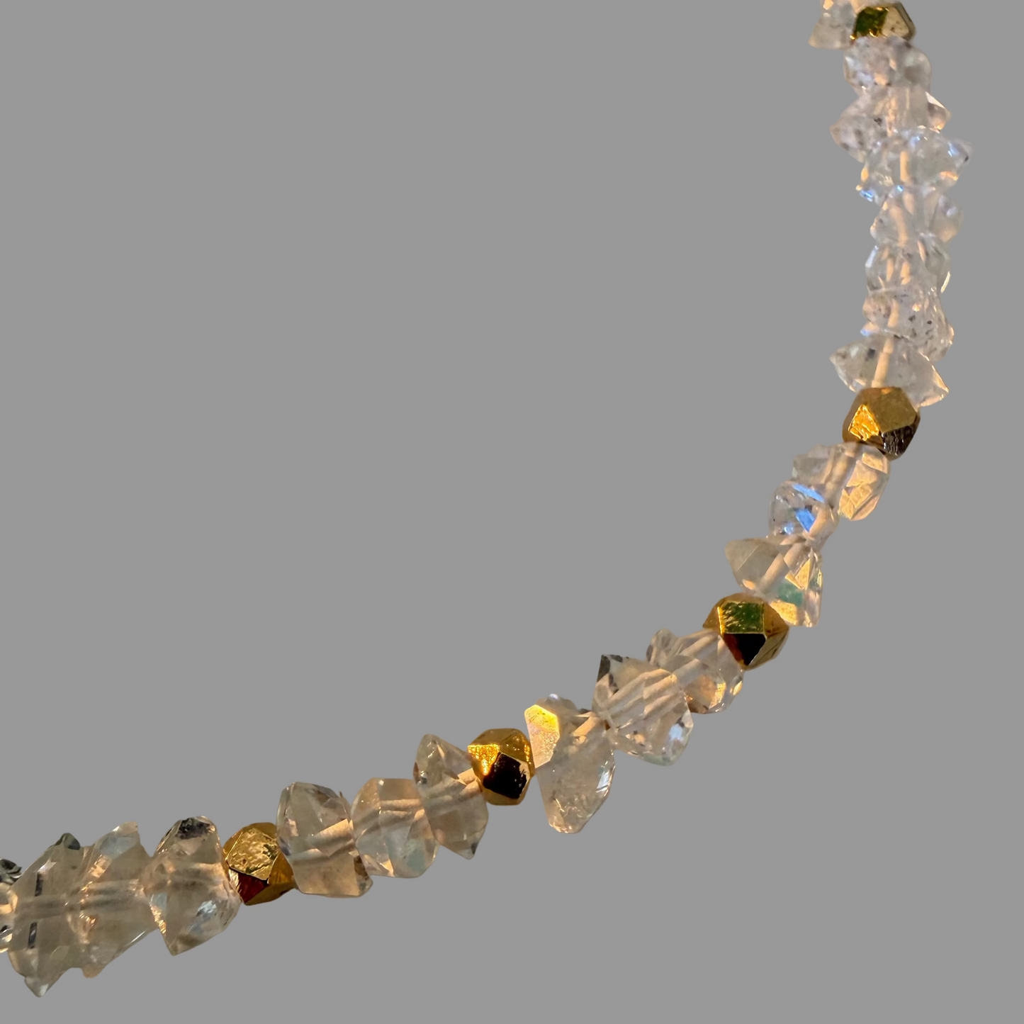 Axis of Light I — Herkimer Diamond Necklace, 18ct Gold Vermeil- My Archetype