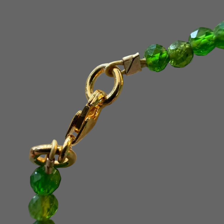 Forest Sage — Chrome Diopside Necklace, 18ct Gold Vermeil- My Archetype