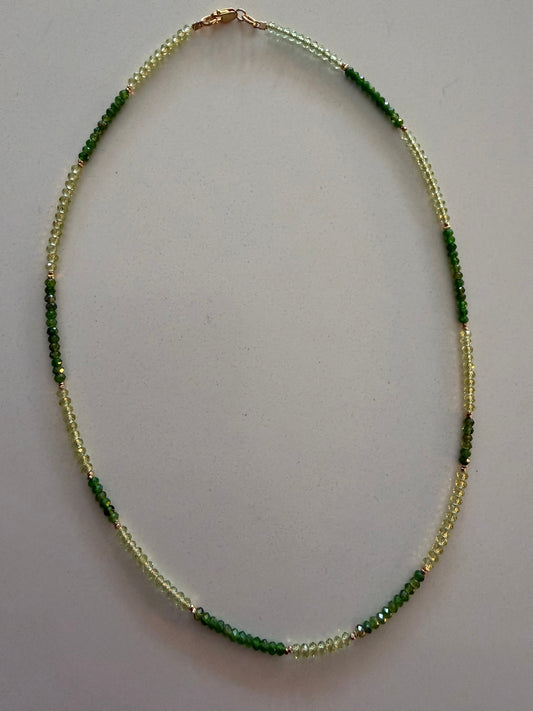 Heart Renewal — Chrome Diopside & Peridot Necklace, 18ct Gold Vermeil- My Archetype