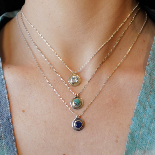 Birthstone Sterling Silver Necklace (13 options)