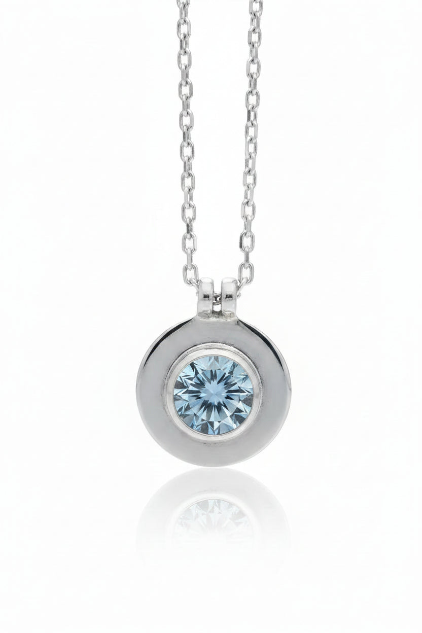 Birthstone Sterling Silver Necklace (13 options)
