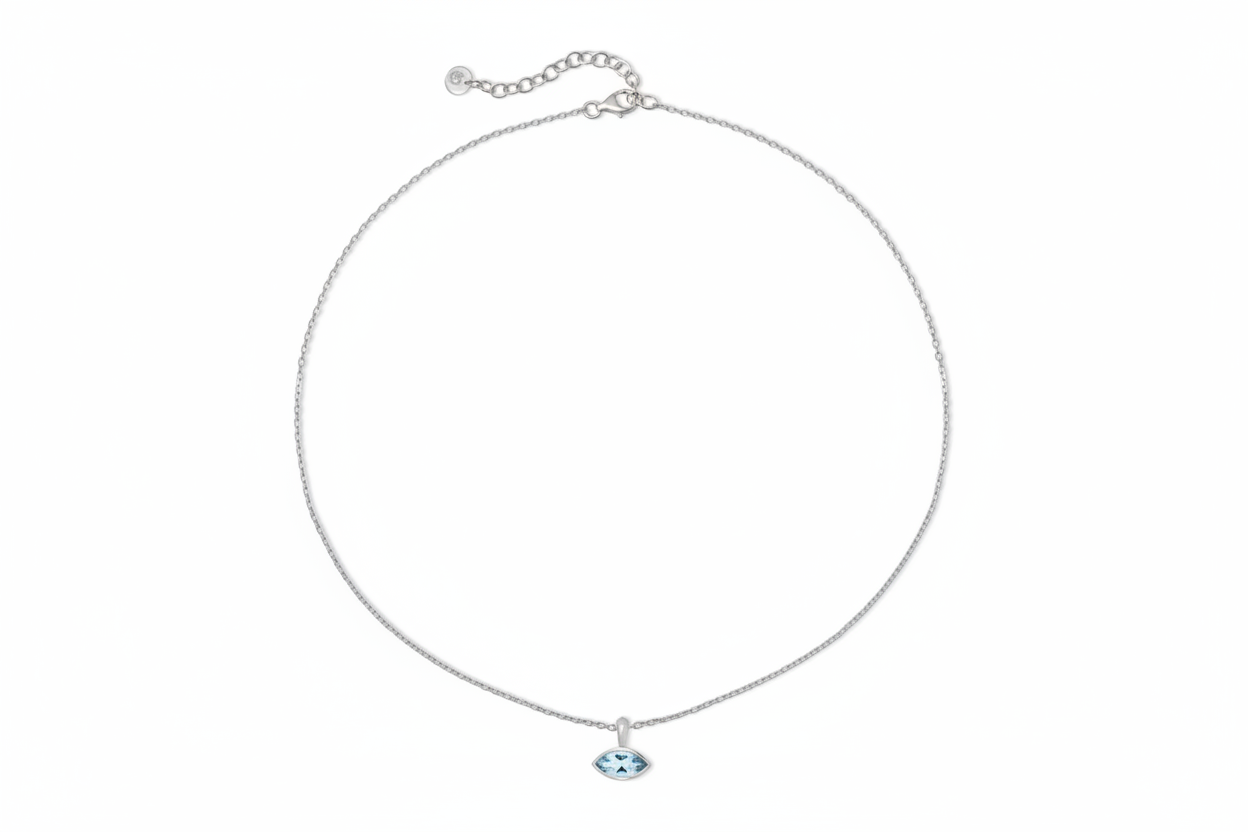 Eye Gemstone Sterling Silver Talisman Necklace