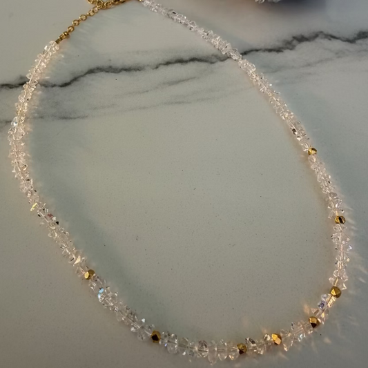 Axis of Light I — Herkimer Diamond Necklace, 18ct Gold Vermeil- My Archetype