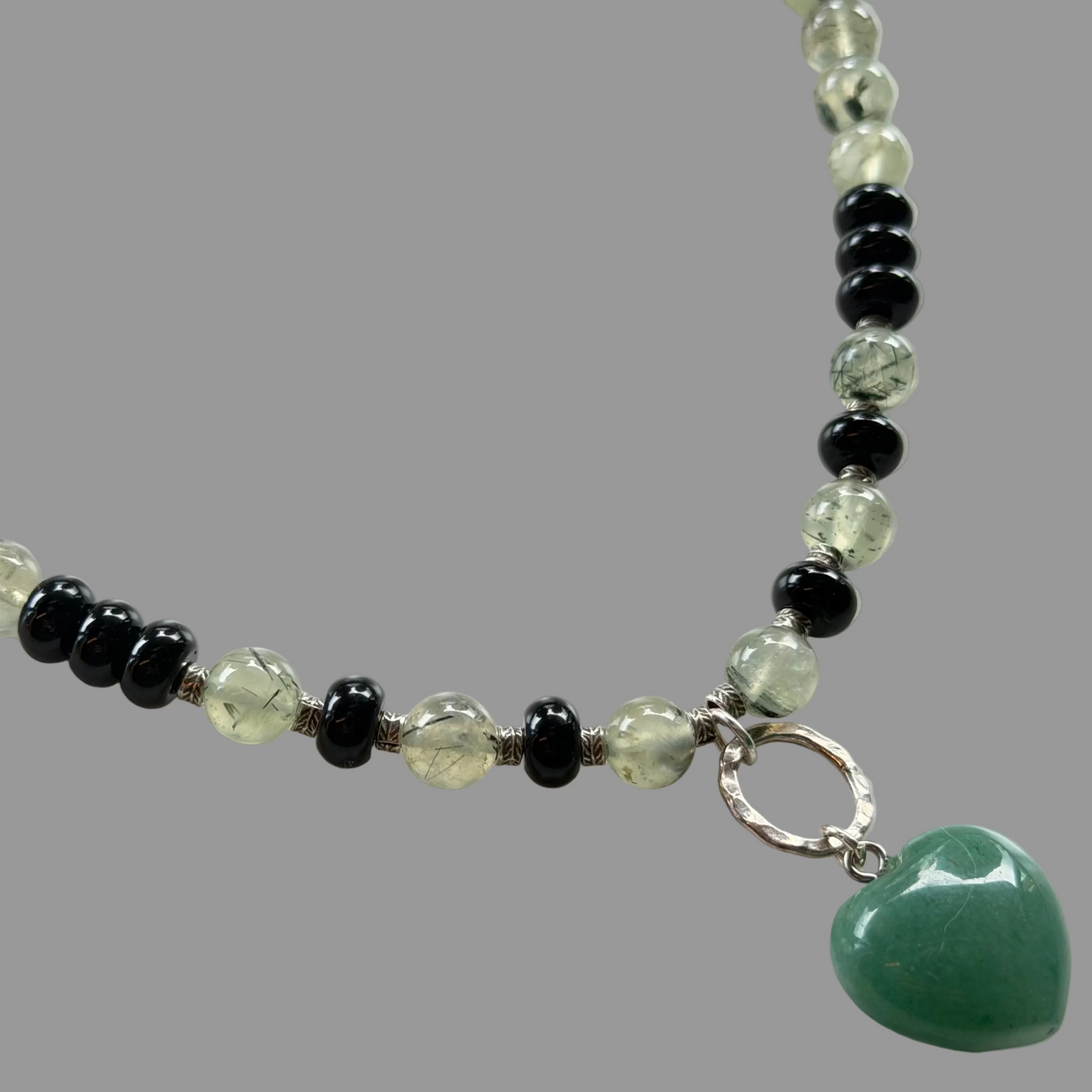 Heart Healer — Black Onyx, Peridot & Green Aventurine Necklace, Sterling Silver- My Archetype