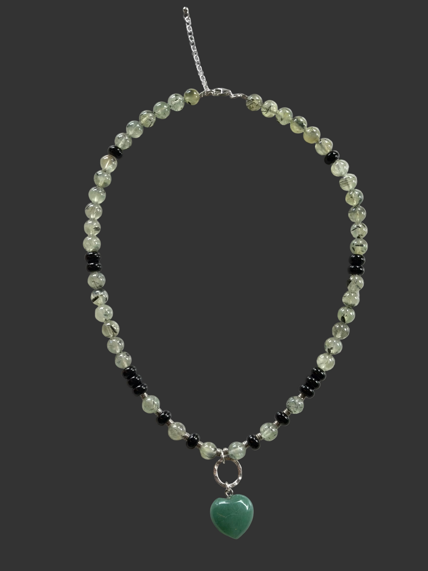 Heart Healer — Black Onyx, Peridot & Green Aventurine Necklace, Sterling Silver- My Archetype