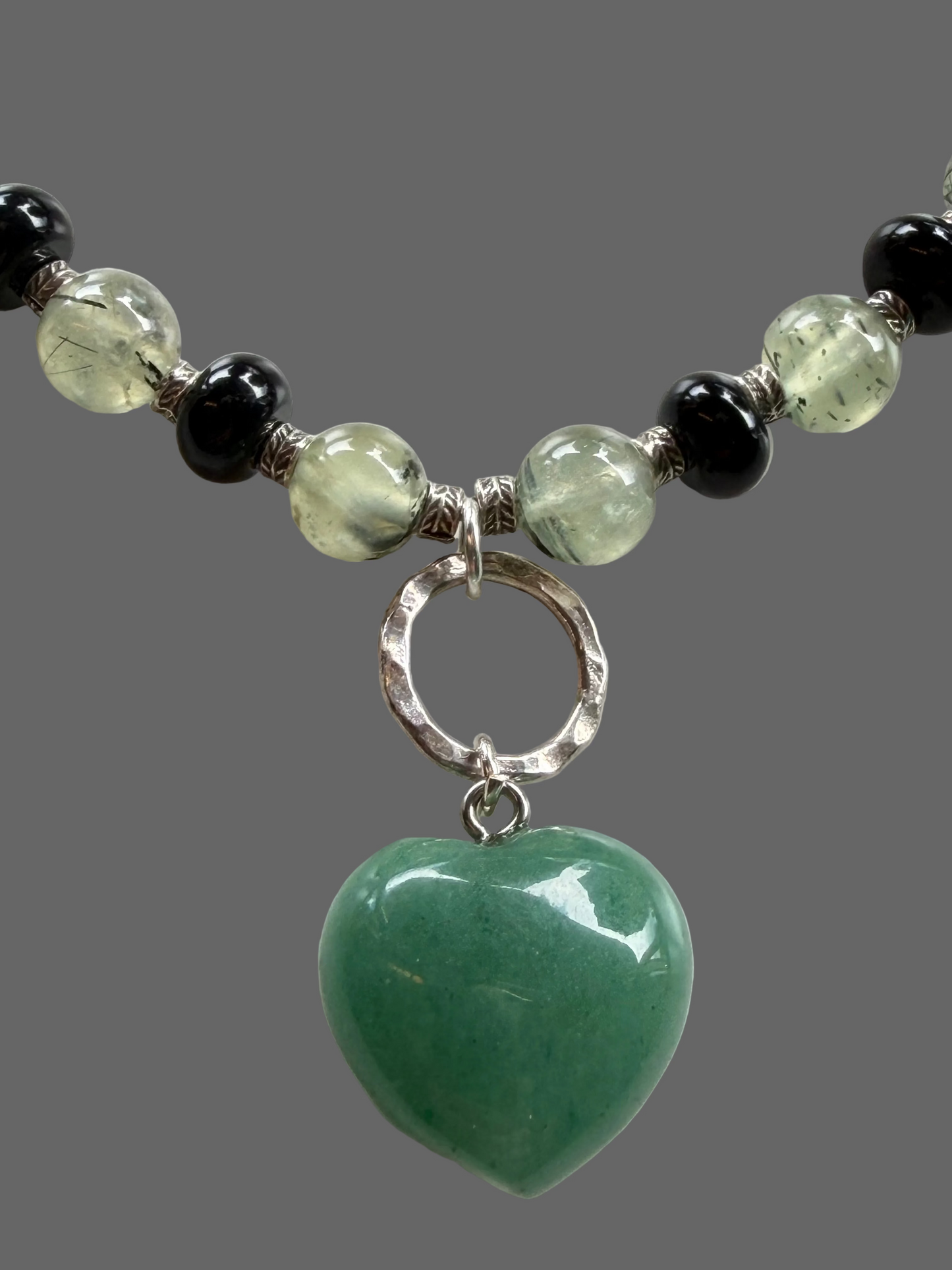 Heart Healer — Black Onyx, Peridot & Green Aventurine Necklace, Sterling Silver- My Archetype