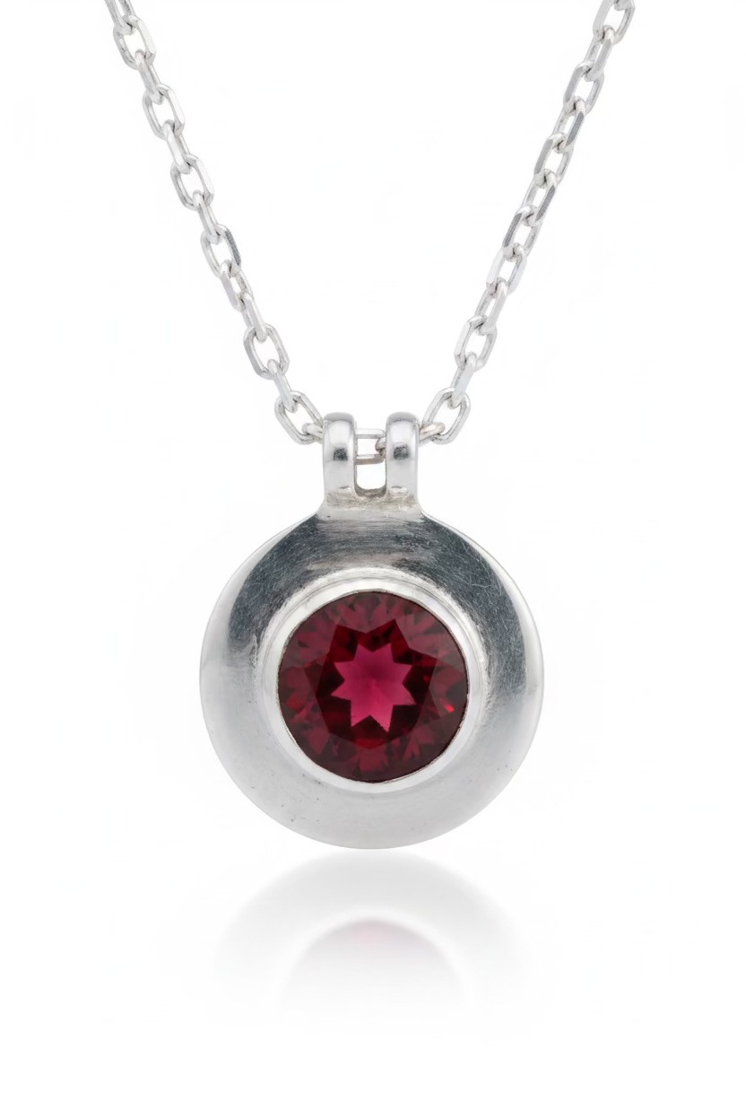 Birthstone Sterling Silver Necklace (13 options)