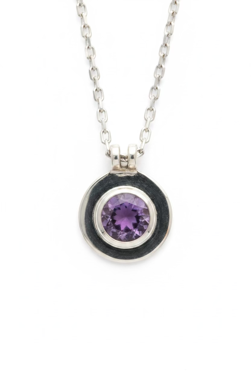 Birthstone Sterling Silver Necklace (13 options)
