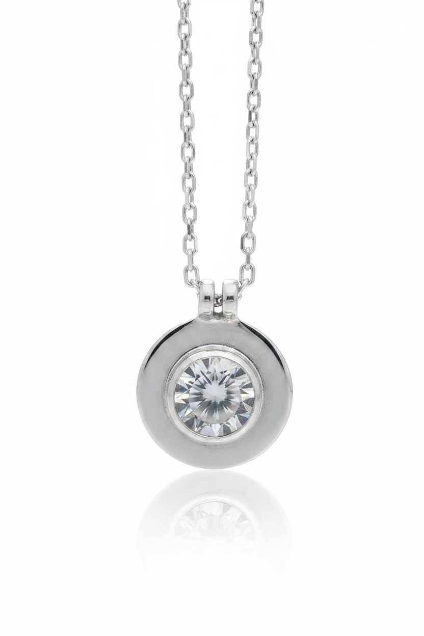 Birthstone Sterling Silver Necklace (13 options)