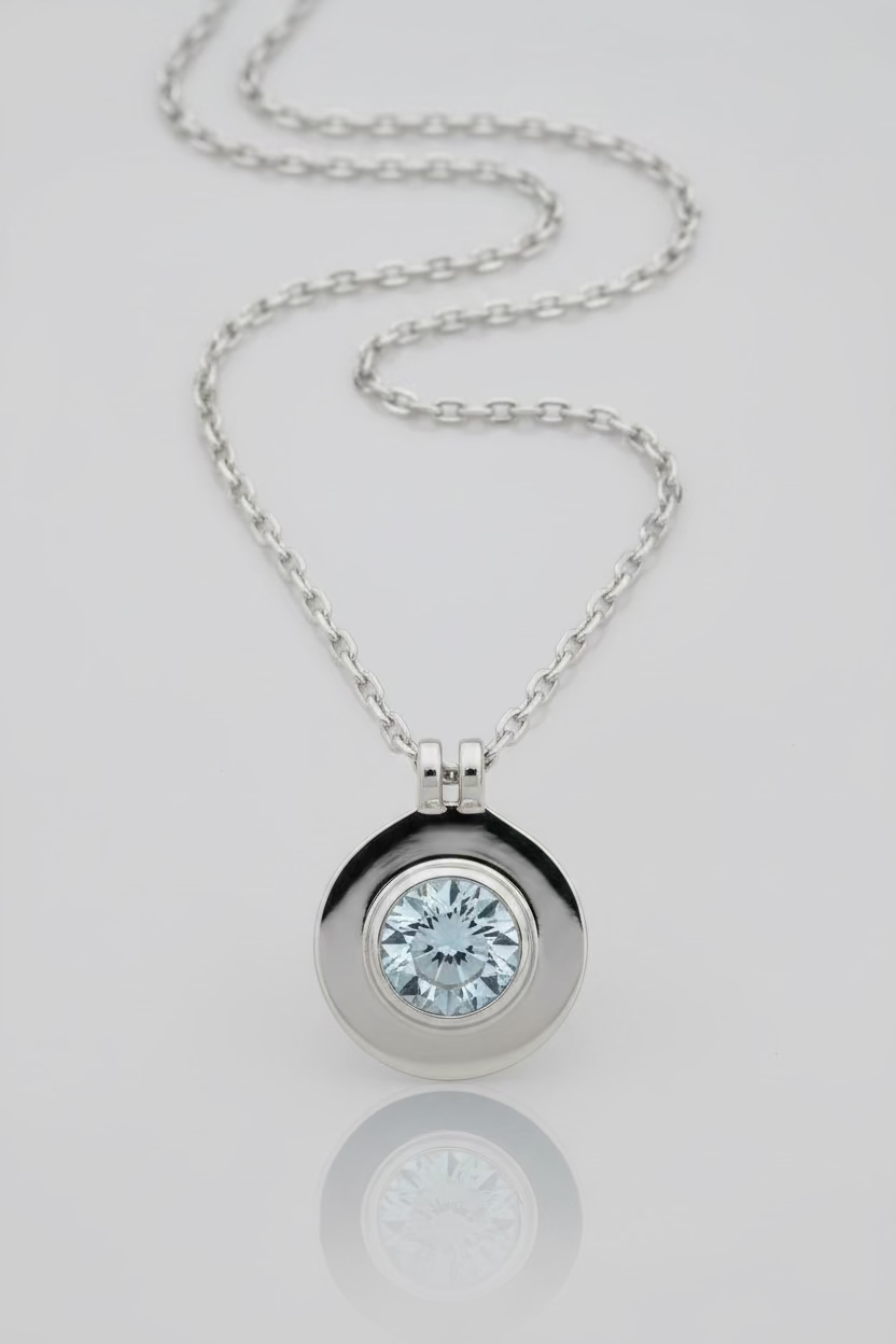 Birthstone Sterling Silver Necklace (13 options)