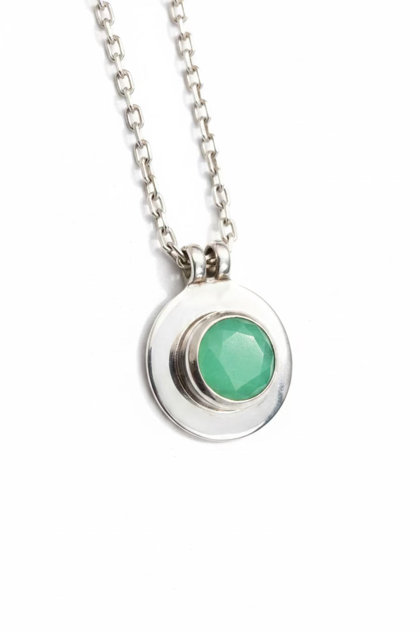 Birthstone Sterling Silver Necklace (13 options)
