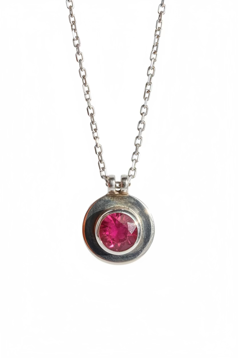 Birthstone Sterling Silver Necklace (13 options)