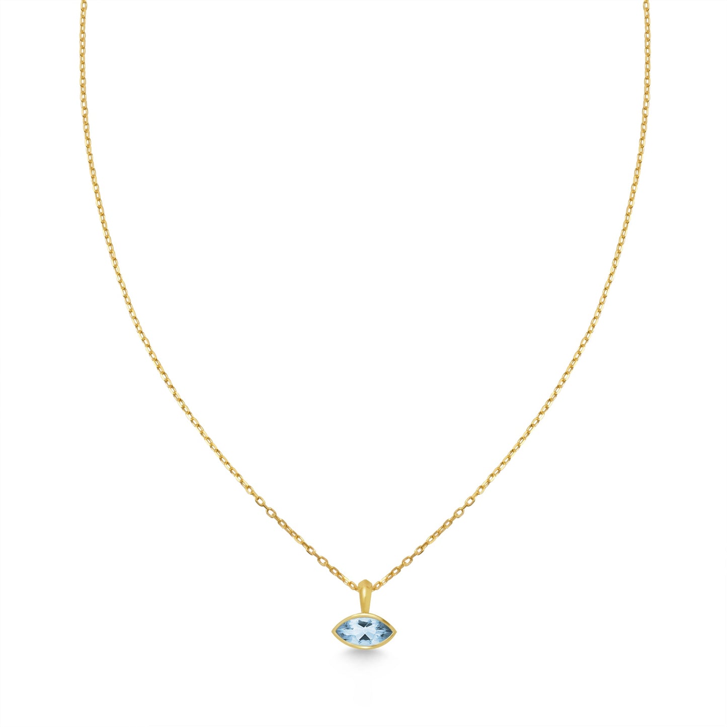 My Archetype Eye Blue Topaz & 18kt Yellow Gold/Sterling Silver Necklace