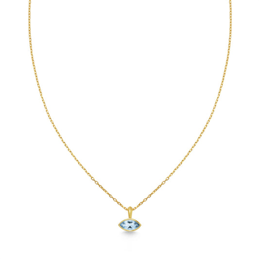 My Archetype Eye Blue Topaz & 18kt Yellow Gold/Sterling Silver Necklace