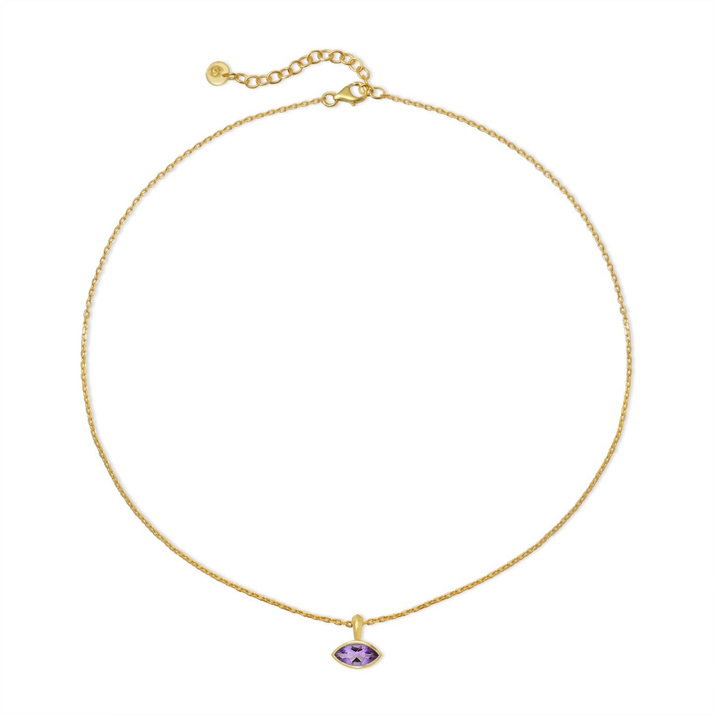 My Archetype Eye Amethyst & 18kt Yellow Gold/Sterling Silver Necklace
