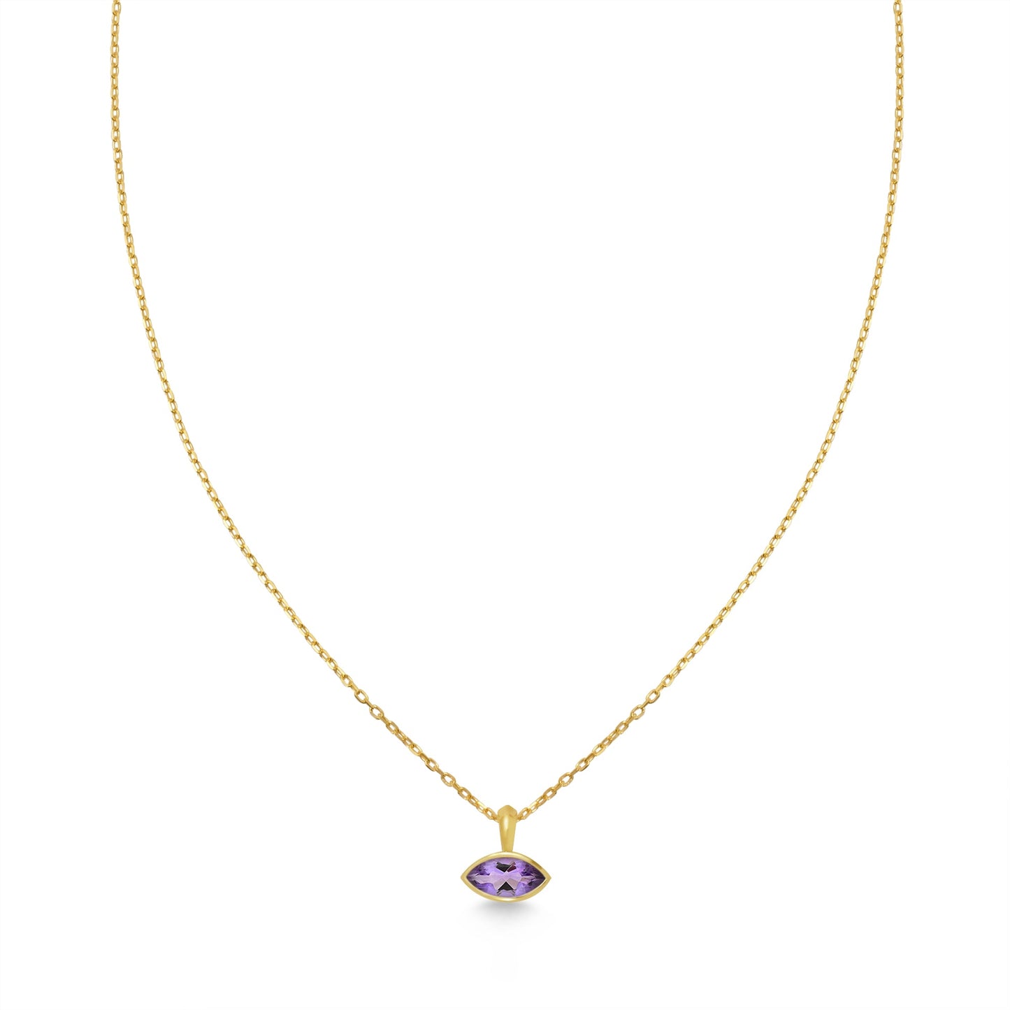 My Archetype Eye Amethyst & 18kt Yellow Gold/Sterling Silver Necklace