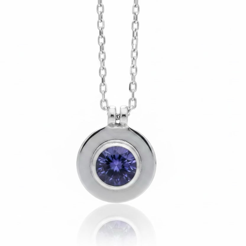 Birthstone Sterling Silver Necklace (13 options)