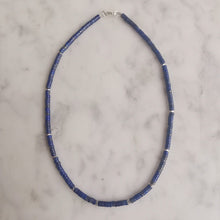 Load image into Gallery viewer, Lapis Lazuli and Sterling Silver Fine Choker Necklace
