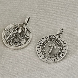 WARRIOR WOMAN STERLING SILVER MEDALLION ONLY