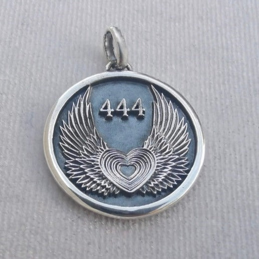 444 ANGEL STERLING SILVER MEDALLION (NO CHAIN)
