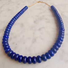 Load image into Gallery viewer, Lapis Lazuli and 24k Yellow Gold Vermeil Double Chain Necklace
