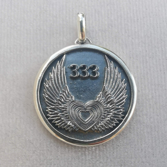333 ANGEL STERLING SILVER MEDALLION (NO CHAIN)