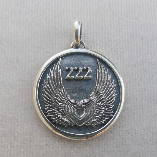 222 ANGEL STERLING SILVER MEDALLION (NO CHAIN)