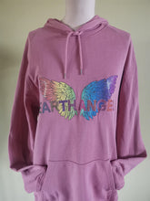 Load image into Gallery viewer, EARTH ANGEL RHINESTONE HOODIE In ROSE QUARTZ COLOUR (LGE only) - NEW RELEASE &amp; LIMITED EDITION
